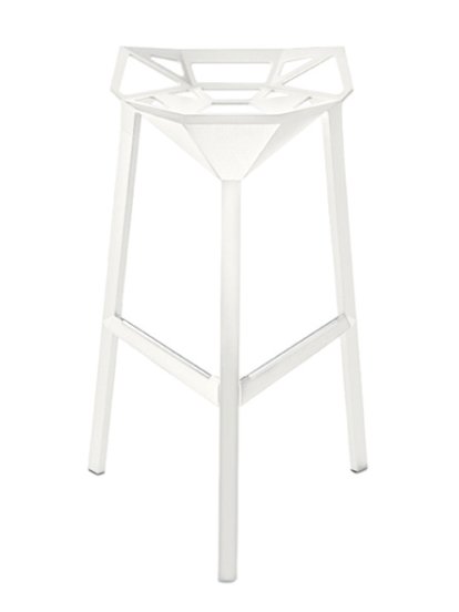 Tabouret Stool_One, Hauteur de l'assise pour la version bar 770 mm, Blanc mat (5110)