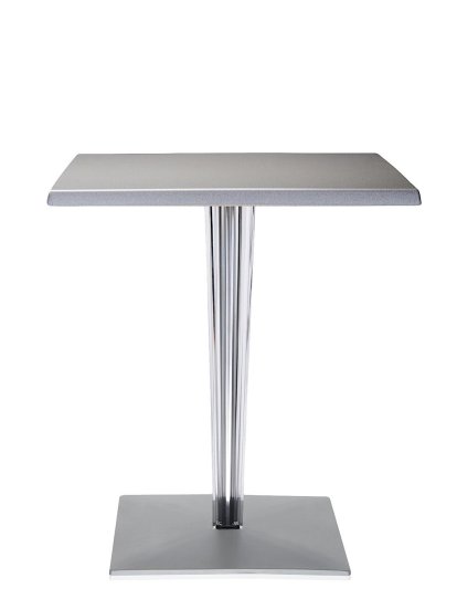 Table à manger TopTop, Rectangulaire H 72 x l 60 x L 60 cm, Werzalit inrayable, Aluminium
