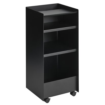 Caisson à roulettes Folded, H 83,7 cm, Noir, Ouvert