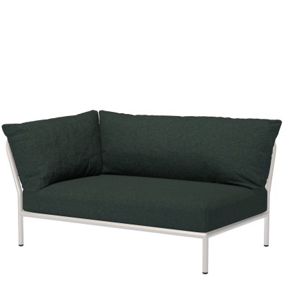 Canapé d'angle gauche Level 2, Muted White, Vert Alpin