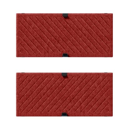 USM Haller Soft Panel Mono pour étagère USM, 75 cm x 35 cm, Rouge, Diagonales