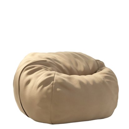 Beanbag Vetsak, M (H 70 x Ø 110 cm), Cuir - Beige