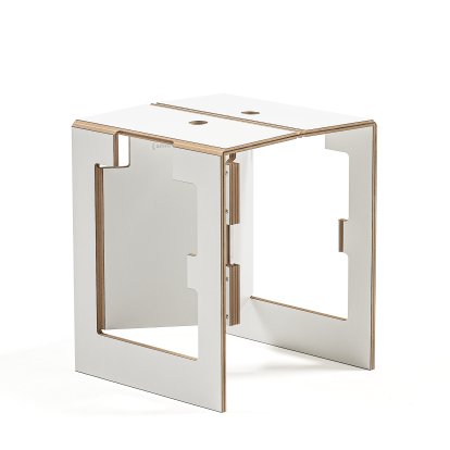 Tabouret pliant Falter, Blanc