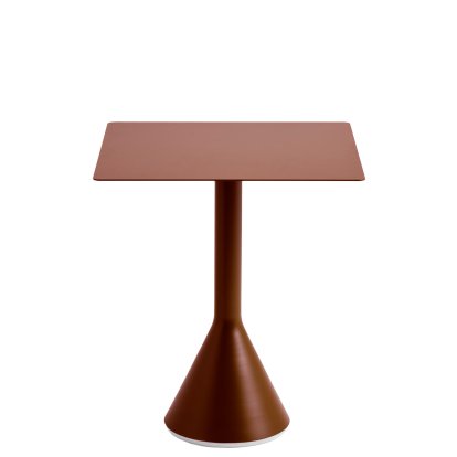 Table Palissade Cone , L 65 x l 65 x H 74, Rouge oxyde