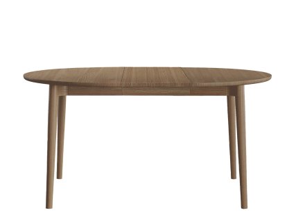 Table à manger ronde Expand, Chêne fumé, Avec 1 rallonge  (+50 cm)