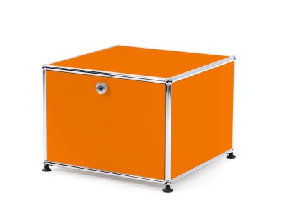 Caisson imprimante USM Haller, 50 cm, Orange pur RAL 2004, Avec pieds