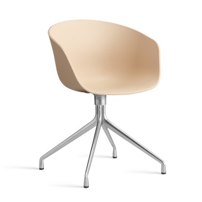 Chaise pivotante About A Chair AAC 20, Pale peach 2.0, Aluminium poli