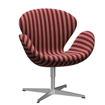 Fauteuil Swan (cygne), 40 cm, Voulez-vous, 009 - Rouge foncé / blanc cassé