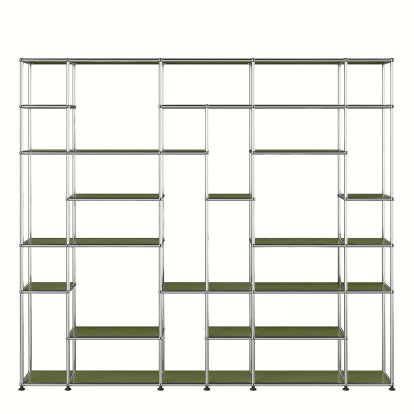 USM Haller Étagère de salon XXL, Vert olive RAL 6003