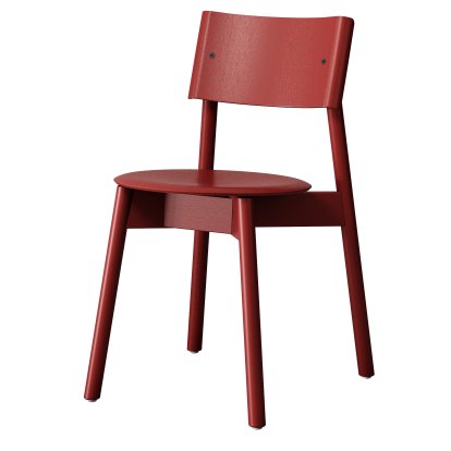 Chaise SSD, bois, Rouge teinté