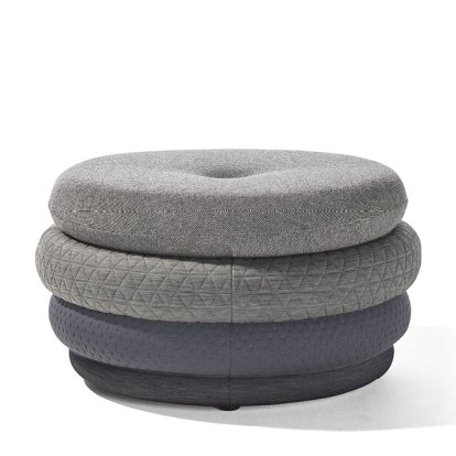 Pouf Fat Tom, 4 coussins, sans pieds, Gris