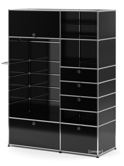 Armoire-penderie USM Haller Type 2, Noir graphite RAL 9011