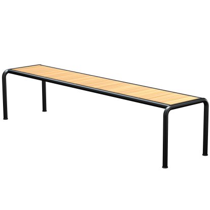 Banc Avanti, 48 x 199,5 cm, Noir, Pin