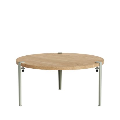 Table basse Brooklyn Tiptoe, Finition chêne, Gris eucalyptus