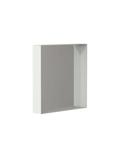 Unu Miroir rectangulaire, H 40 x L 40 cm, Blanc mat