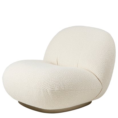 Fauteuil Lounge Pacha, Dora Boucle, Or nacré, Fixe