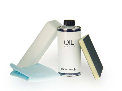 Kit d'entretien bois Bruunmunch, Pour le bois huilé blanc