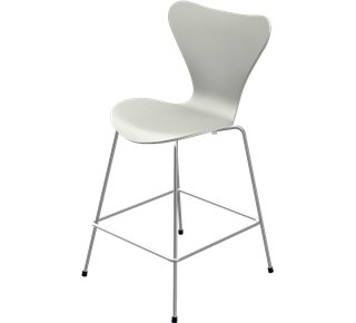 Série 7 chaise de bar 3187/3197, 64 cm, Laqué, Nine grey