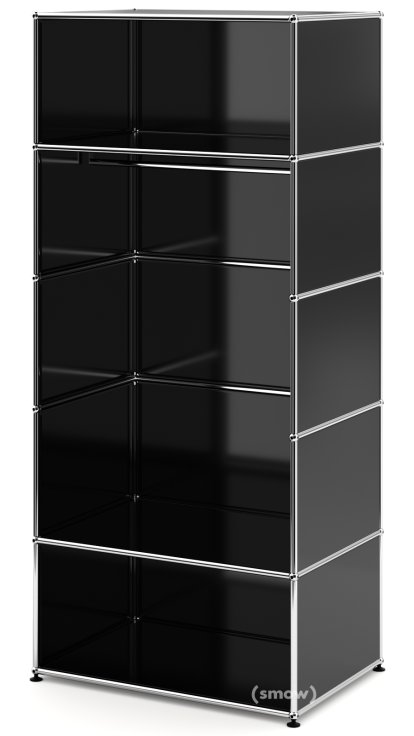 Penderie USM Haller M avec tringle Type 2, Noir graphite RAL 9011