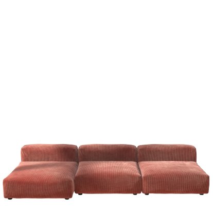Vetsak Sofa Set 4, Cord velours - Brique, Sans coussin