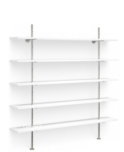 Étagère Eiermann, Mélaminé blanc, 200 cm, 200 cm