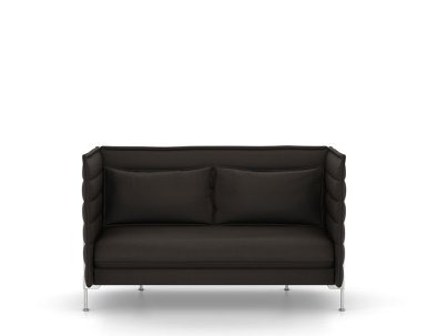 Alcove Sofa, 2 places (H94 x L164 x P84 cm), Credo, Chocolat/noir