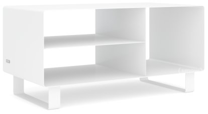 Meuble bas HI-FI R 104, Blanc de sécurité (RAL 9003), Piétement luge laqué de la même couleur que l'extérieur