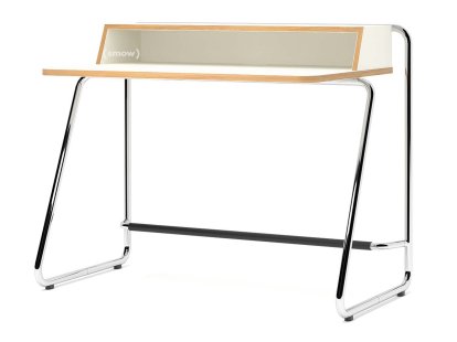 Secrétaire S 1200, ThonetDur blanc avec bords chêne , ThonetDur blanc avec bords chêne , Chromé