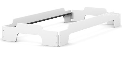 Lit empilable Confort Rolf Heide, 100 x 200, Laqué blanc  , Sans sommier