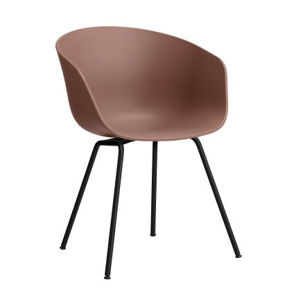Chaise About A Chair AAC 26, Soft brick 2.0, Acier thermolaqué noir