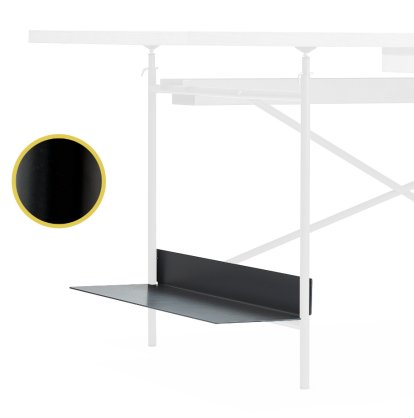 Support unité centrale pour pieds Eiermann, Pour cadre de table 78 cm Eiermann 1 & 2, Noir