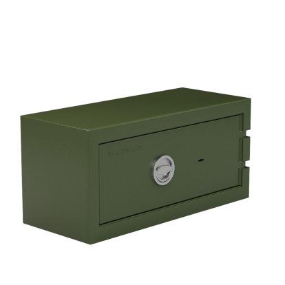 Coffre-fort Balzsafe CONNECT pour étagères USM Haller, 75 cm x 35 cm x 35 cm, Vert olive RAL 6003, Serrure à clé