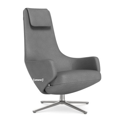 Fauteuil Repos, Fauteuil Repos, Tissu Dumet gris sierra mélange, 40 cm, Poli