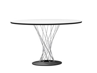 Noguchi Dining Table, Ø 121 cm, HPL Blanc
