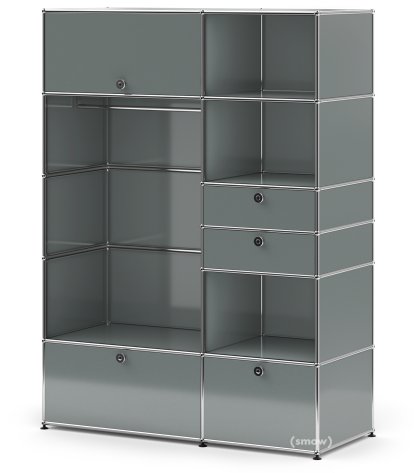 Armoire-penderie USM Haller Type 1, Gris moyen RAL 7005