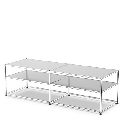 USM Haller table d'appoint type 1, Métal, Argent mat USM