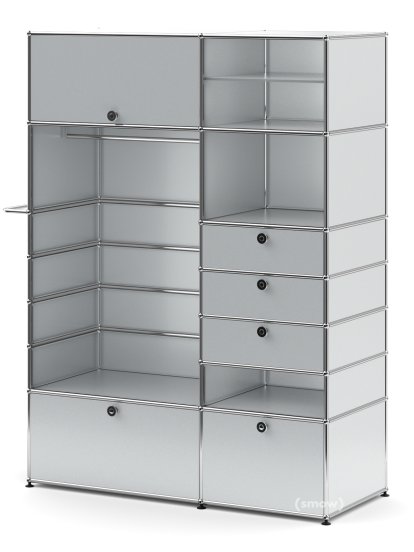 Armoire-penderie USM Haller Type 2, Argent mat USM