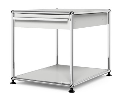 Table d'appoint USM Haller avec tiroir, Gris clair RAL 7035