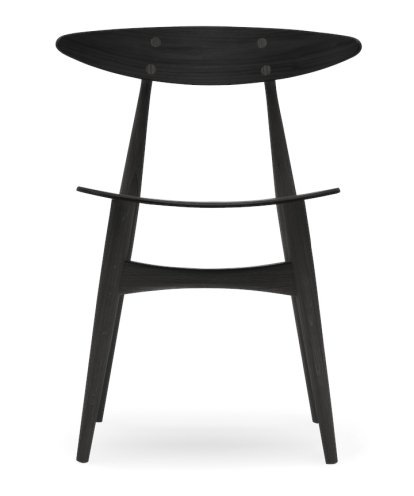 Chaise CH33T, Chêne laqué noir