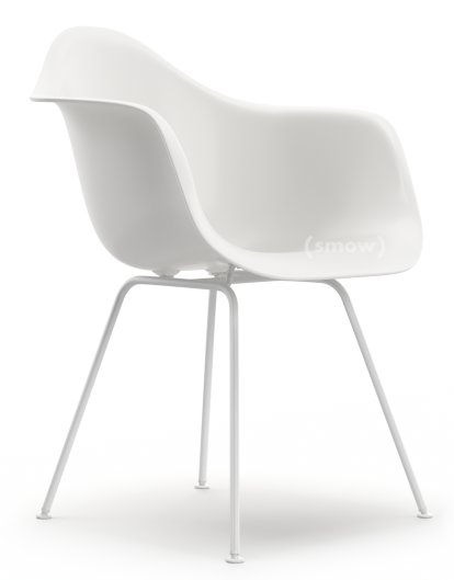 Eames Plastic Armchair RE DAX, Blanc non-RE, Sans rembourrage, Sans rembourrage, Version standard - 43 cm, Revêtement blanc