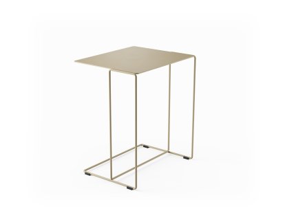 Guéridon Oki, H 49 x L 42 x P 34 cm, Peint par poudrage sable mat, Peint par poudrage sable mat