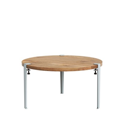 Table basse Brooklyn Tiptoe, Chêne ancien recyclé, Bleu pâle