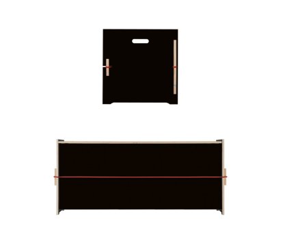 Coffre Trude, Grand (H 45 x l 105 x P 45 cm), FU (bouleau contreplaqué) noir