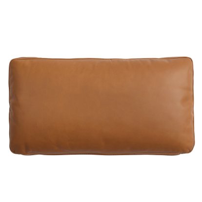 Coussin Outline Soft, Cuir raffiné - cognac