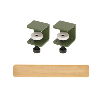 Etagère murale Tiptoe chêne massif, Étagère murale 120 cm, Vert romarin