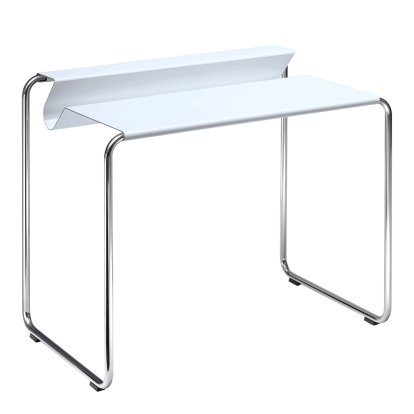 Secrétaire PS07, Blanc de sécurité (RAL 9003), Sans sous-main, Chromé