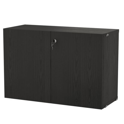 Élément d'armoire String System avec serrure, Placage frêne noir