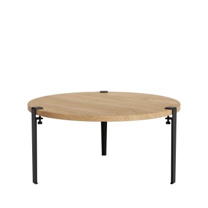 Table basse Brooklyn Tiptoe, Finition chêne, Noir graphite