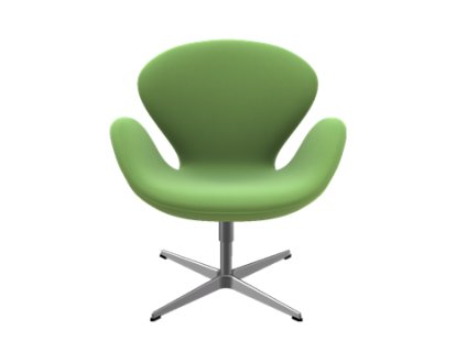 Fauteuil Swan (cygne), 40 cm, Divina Mélange, Divina Melange 920 - Vert pré