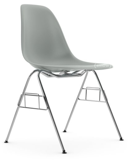 Eames Plastic Side Chair DSS / DSS-N, Gris clair, Sans rembourrage, Sans rembourrage, Sans liaison de rangée (DSS-N)